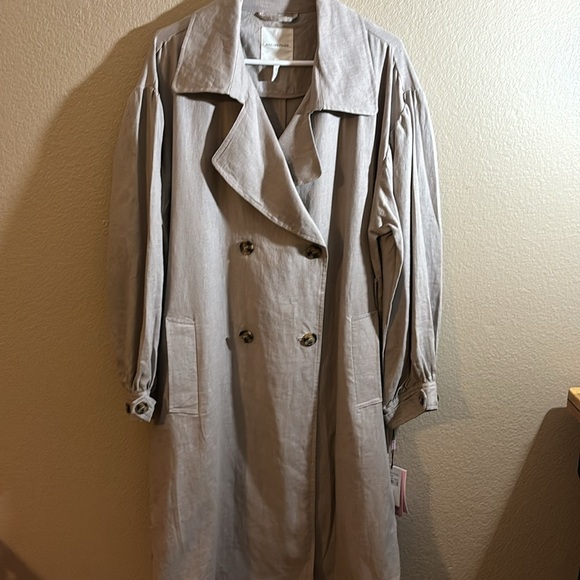 Avec Les Filles Trench Coat Tan Sz XL - Picture 2 of 11